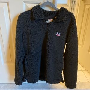 Levi’s black wool half sherpa